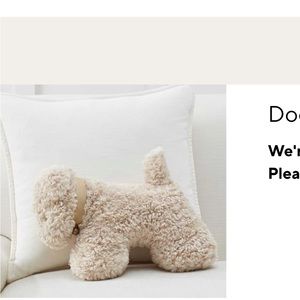 NWT Pottery Barn Doodle Cozy Pillow